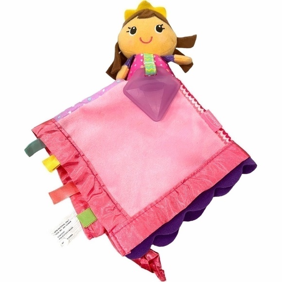 INFANTINO Sparkle Princess Doll Lovey Teether Security Blanket Satin Sensory 12” - Picture 2 of 13
